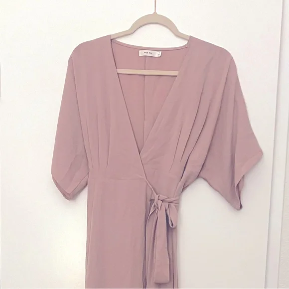 Mod Ref | Dresses | Mod Ref Elegant Light Pink Wrap Maxi Dress | Poshmark